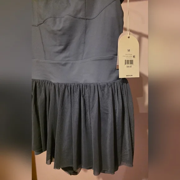 Blogilates Barre Active Romper Steel Blue Size M - Picture 3 of 16